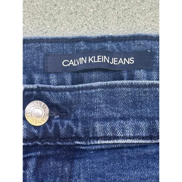 Calvin Klein Jeans CKJ 035 Straight Leg Dark Wash Denim Mens 40x30 Blue - Picture 3 of 8